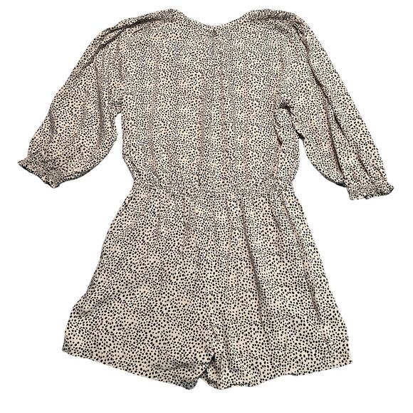 BeachGold Romper Womens Extra Large Beige Cheetah Animal Print Anthropologie - Picture 2 of 11